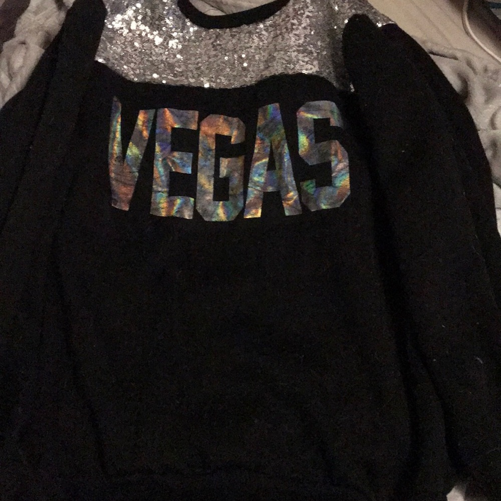 Vegas Sequin Pullover Sweatshirt